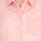 Orange Plum Women's Printed Casual Shirt