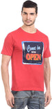 Orange Plum Printed Men's Round Neck T-Shirt