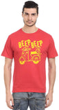Orange Plum Printed Men's Round Neck T-Shirt