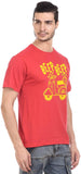 Orange Plum Printed Men's Round Neck T-Shirt