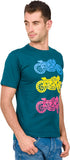 Orange Plum Printed Men's Round Neck T-Shirt