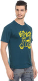 Orange Plum Printed Men's Round Neck T-Shirt