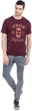Orange Plum Printed Men's Round Neck T-Shirt