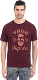 Orange Plum Printed Men's Round Neck T-Shirt