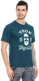 Orange Plum Printed Men's Round Neck T-Shirt