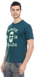 Orange Plum Printed Men's Round Neck T-Shirt