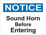 clickforsign Sound horn Before entering Emergency Sign