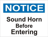 clickforsign Sound horn Before entering Emergency Sign
