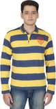 OuttaSkin Striped Men's Polo Neck T-Shirt