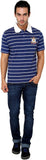 Okane Striped Men's Polo Neck T-Shirt