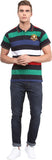 Okane Striped Men's Polo Neck T-Shirt