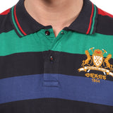 Okane Striped Men's Polo Neck T-Shirt
