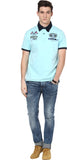 Okane Self Design Men's Polo Neck T-Shirt