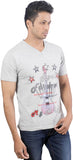 Oviyon Printed Men's V-neck T-Shirt