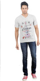 Oviyon Printed Men's V-neck T-Shirt