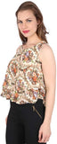 Tenn Casual, Party Sleeveless Floral Print Women's Top