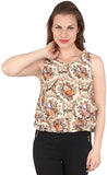 Tenn Casual, Party Sleeveless Floral Print Women's Top