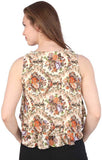 Tenn Casual, Party Sleeveless Floral Print Women's Top