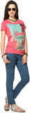 People Printed Women's Round Neck T-Shirt