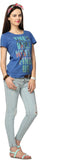People Graphic Print Women's Round Neck T-Shirt