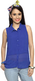 People Women's Solid Casual Shirt