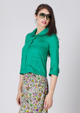 People 3/4 Sleeve Solid Women's Jacket