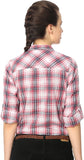People Women's Checkered Casual Shirt