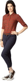 People Women's Checkered Casual Shirt