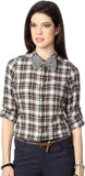 People Women's Checkered Casual Shirt