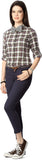 People Women's Checkered Casual Shirt