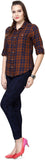 People Women's Checkered Casual Shirt