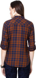 People Women's Checkered Casual Shirt