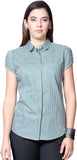 People Women's Checkered Formal Shirt
