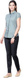 People Women's Checkered Formal Shirt