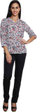 Panit Casual 3/4 Sleeve Floral Print Women's White, Multicolor Top