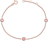 Peora Sterling Silver Rose Gold Bracelet