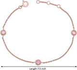 Peora Sterling Silver Rose Gold Bracelet