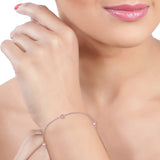 Peora Sterling Silver Rose Gold Bracelet