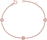 Peora Sterling Silver Rose Gold Bracelet