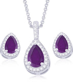 Taraash Sterling Silver Jewel Set