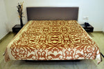 Valtellina Checkered Double Blanket Brown
