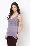 Paprika Party Sleeveless Solid Women's Top