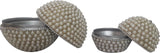 Pg Handicrafts Pearl Studded Boxes Showpiece  -  9 cm