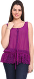 Palette Casual Sleeveless Solid Women's Top