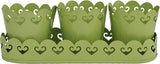 The Yellow Door Planters with Tray/ Tea Light Holders - Green Plant Container Set