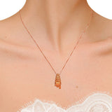 RosesNRibbons Rhodium Garnet Sterling Silver