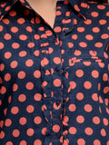 India Inc Women's Polka Print Casual Shirt