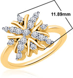 Eldora Alloy Cubic Zirconia Yellow Gold Ring