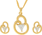 INAYA Yellow Gold NAK Brass Pendant Set