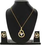 INAYA Yellow Gold NAK Brass Pendant Set
